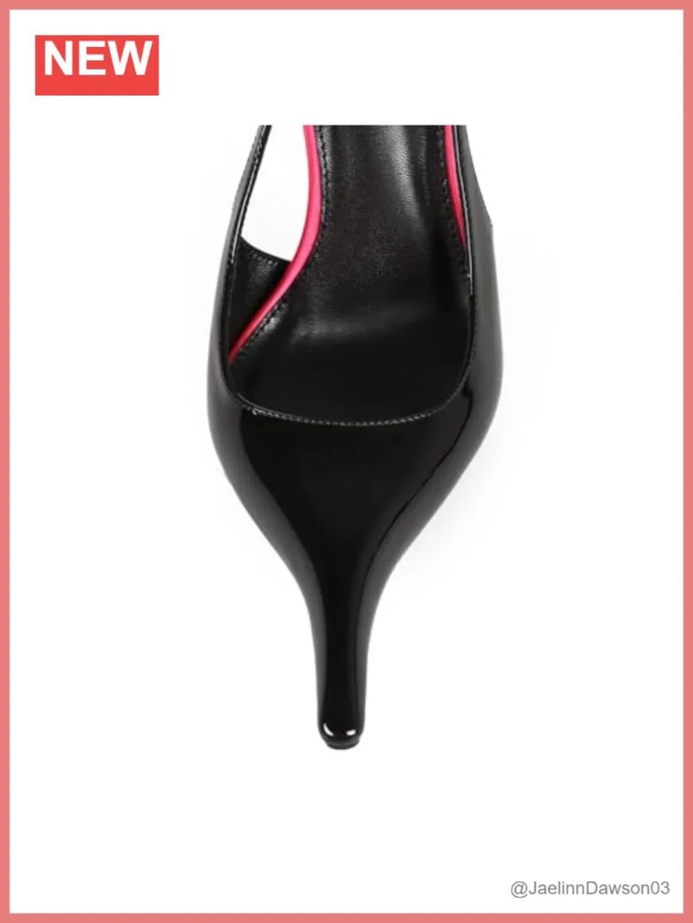 Faux Leather Slingback Heels Pointed Toe Stiletto Pumps Women Elastic Backless